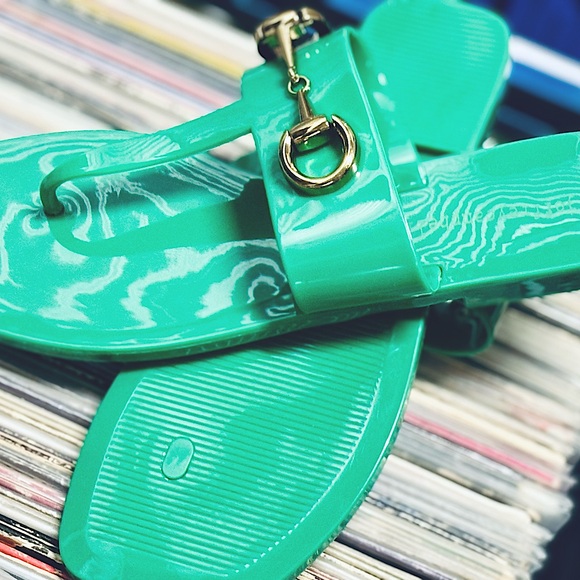 NWOT - Jeffrey Campbell “A Lil Bit” Patent Embellished Sandal Shiny Green - 6 US - Picture 13 of 13